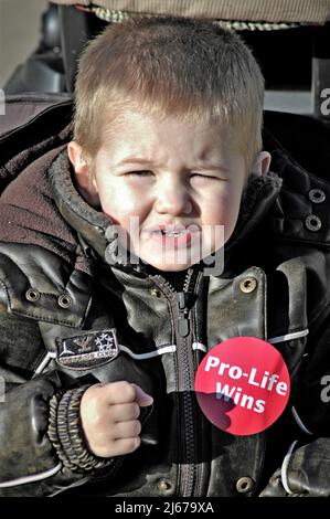 Toodler Kind bei anti-Abtreibung pro-Life-Demonstration in Atlanta GA Georgia USA Stockfoto