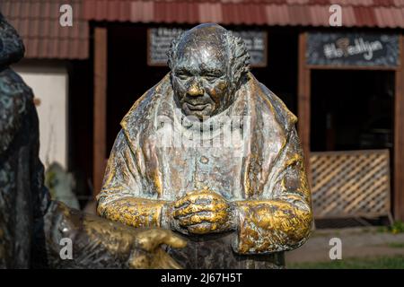 Dilijan, Armenien - 27. April 2022 - Monument skluptures to the Heroes of the Comedy Film Mimino in Dilijan, Armenia Stockfoto