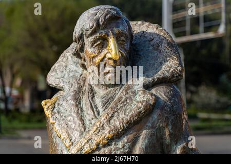 Dilijan, Armenien - 27. April 2022 - Monument skluptures to the Heroes of the Comedy Film Mimino in Dilijan, Armenia Stockfoto