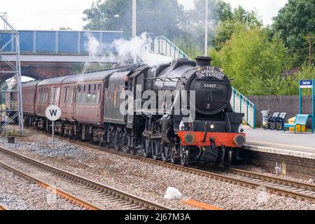 45407 mit dem Scarborough Spa Express Stockfoto