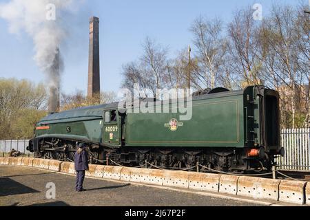 Eine Dampfveranstaltung im Barrow Hill Roundhouse Stockfoto