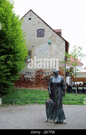 Statue von Marija Juric Zagorka in Zagreb Stockfoto