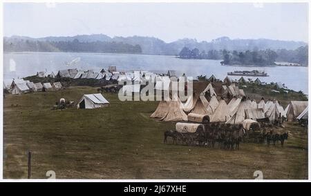 Belle Plains, Virginia, 1864. James Gardner oder Timothy H. O'Sullivan Stockfoto