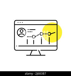 Beliebtes Trendbild in sozialen Medien. Pixel-perfektes, bearbeitbares Strichfarbsymbol Stock Vektor