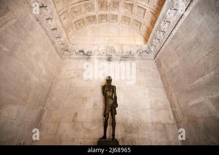 Statue des heiligen Johannes des Täufers im Jupitertempel im Diokletianpalast, Split Stockfoto