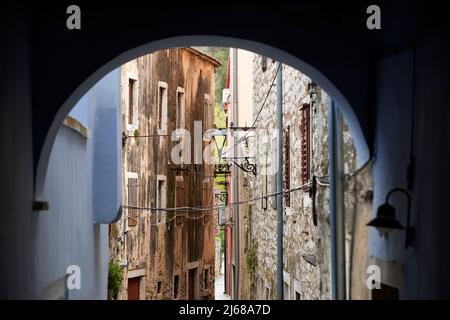 Skradin eine kleine Stadt in der kroatischen Gespanschaft Šibenik-Knin, Stockfoto