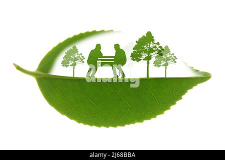 Grünes, kreatives Leben Stockfoto