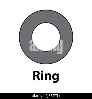 Ring Circle Ring Grau Farbvektor Stock Vektor