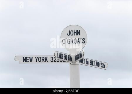John O'Groats, Wegweiser, Highlands, Schottland