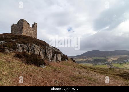 Castle Varrich liegt im hohen Norden des schottischen Hochlandes in der Nähe des Dorfes Tongue, Highland, Schottland Stockfoto