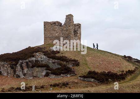 Castle Varrich liegt im hohen Norden des schottischen Hochlandes in der Nähe des Dorfes Tongue, Highland, Schottland Stockfoto