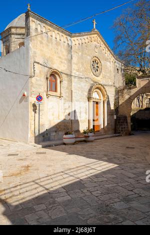 Kirche Sant'Anna, Altstadt von Corovigno, Apulien (Apulien), Italien. Stockfoto