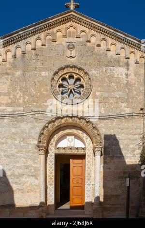 Kirche Sant'Anna, Altstadt von Corovigno, Apulien (Apulien), Italien. Stockfoto