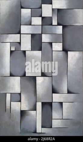Alte Malerei - Kunst von Theo van Doesburg - Komposition in Grau (Rag-Time). (1919) Stockfoto