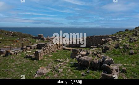 Ausgrabungen der antiken Stadt Tharros, Sinis Peninsula, Oristano Stockfoto