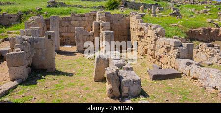 Ausgrabungen der antiken Stadt Tharros, Sinis Peninsula, Oristano Stockfoto