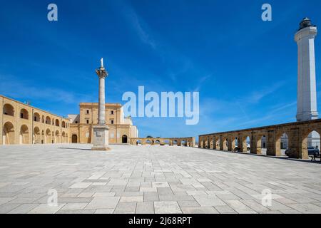 Heilige Maria (Santa Maria) von Leuca Sanctuary, Provinz Lecce, Salento, Apulien (Apulien), Süditalien. Santa Maria di Leuca ist berühmt für seine ikonische l Stockfoto