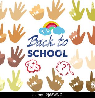 Webseite Design Vorlage für Grundschule, Studio, Mental Mathe Kurs, kreative Kinder. Fingerzählen. Modernes Design Vektor Illustration Konzept Stock Vektor