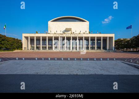 Palazzo dei Congressi, Bezirk EUR, Rom, Latium, Italien Stockfoto