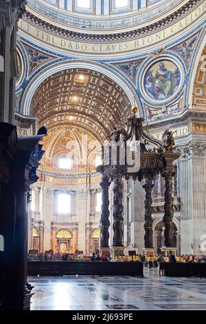 Petersdom, Vatikanstadt, UNESCO-Weltkulturerbe, Rom, Latium, Italien Stockfoto