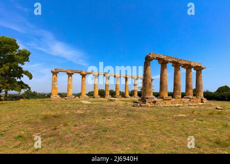 Tempel von Hera (pfälzische Tische), Bernalda, Miera, Basilikata, Italien Stockfoto