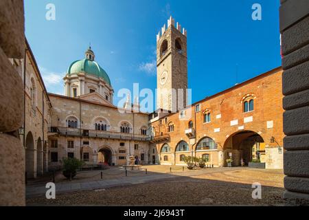 Broletto Palace, Brescia, Lombardia (Lombardei), Italien Stockfoto