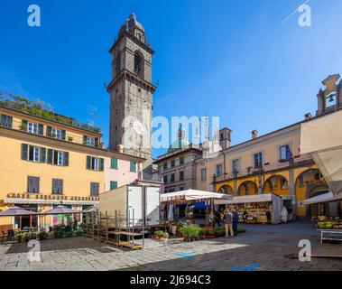 Piazza della Repubblica, Pontremoli, Massa-Carrara, Toskana, Italien, Europa Stockfoto