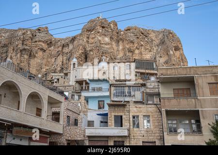 Maaloula kleine christliche Stadt vor dem Krieg jetzt in Ruinen, Syrien Stockfoto