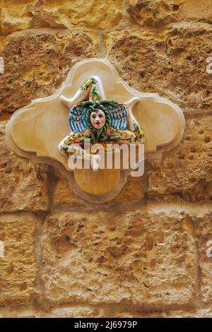 Trinacria dreibeinige weibliche Form emblematisches Symbol von Sizilien, Italien, Europa Stockfoto