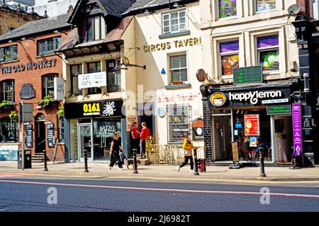 Pubs und Restaurants, Oldham Street, Northern Quarter, Manchester, England Stockfoto