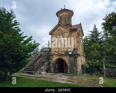 Einer der Türme des Martvili-Klosters in Martvili, Samegrelo, Sakartvelo (Georgien), Zentralasien, Asien Stockfoto