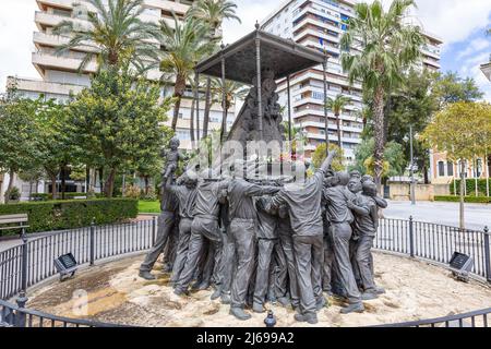 Denkmal der Virgen del Rocío in Huelva, Andalusien, Spanien Stockfoto