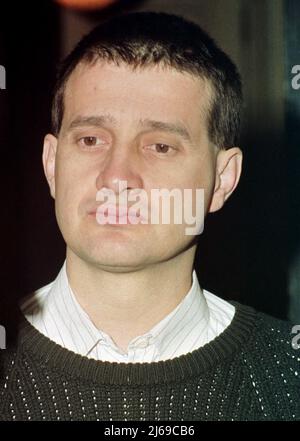 Mircea Dinescu, rumänische Lyrikerin und Journalistin, Januar 1990 Stockfoto