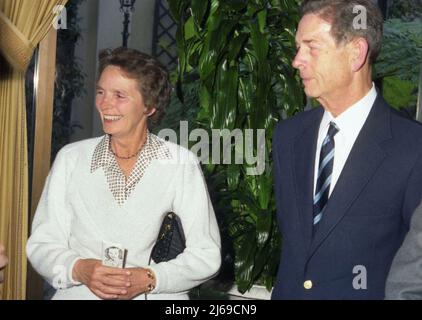 König Michael I. von Rumänien und Königin Anne in Los Angeles, CA, USA, Januar 1988. Stockfoto