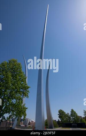 USA Arlington Virginia VA das United States Air Force Memorial, um den Dienst der Männer und Frauen zu ehren, die beim Militär der US Air Force gedient haben Stockfoto