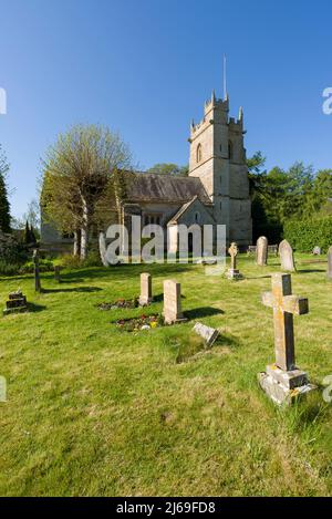 Kirche St. Thomas à Becket im Dorf South Cadbury, Somerset, England. Stockfoto