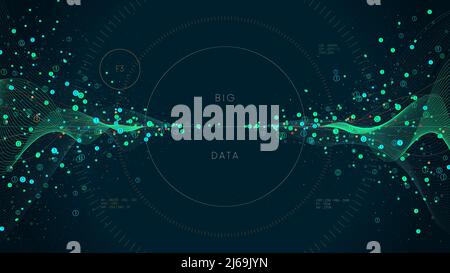 Innovative Technologien zur Verarbeitung von Big Data, Analyse und Strukturierung von Informationen, konzeptuelle Vektordarstellung Stock Vektor