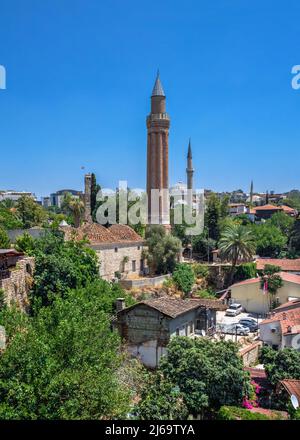 Yivli Minare Moschee in Antalya, Türkei Stockfoto