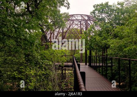 Pease Park, Austin, Texas, mit neuem Baumhaus Stockfoto