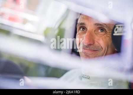 Charbonnieres-les-Bains, Frankreich. 29. April 2022. SALANON David, DEGOUT Jérome, Volkswagen Polo GTI, Portrait während der Rallye Rhône Charbonnières 2022, 2. Runde des Championnat de France des Rallye 2022, vom 28. Bis 30. April in Charbonnières-les-Bains, Frankreich - Foto Bastien Roux / DPPI Credit: DPPI Media/Alamy Live News Stockfoto