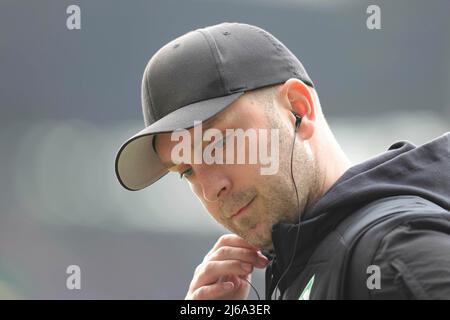 Deutschland. 29. Apr, 2022. firo : 29.. April 2022, Fuvuball, Fußball, 2. Bundesliga, Saison 2021/2022, Werder Bremen - Holstein Kiel Werder-Coach Ole Werner Portrait Credit: dpa picture Alliance/Alamy Live News Stockfoto