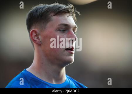 Leeds, Großbritannien. 29. April 2022. Jack Broadbent (23) von Leeds Rhinos während des Vormatches Aufwärmphase in Leeds, Großbritannien am 4/29/2022. (Foto von James Heaton/News Images/Sipa USA) Quelle: SIPA USA/Alamy Live News Stockfoto