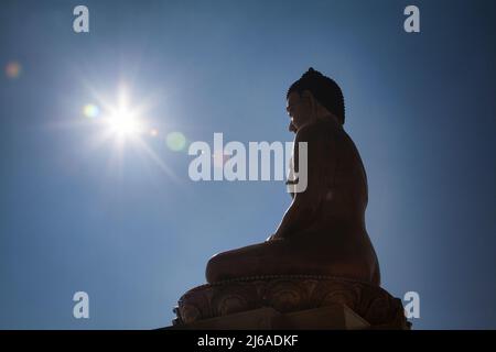 Buddha Dordenma ist eine gigantische Shakyamuni Buddha Statue in den Bergen von Bhutan am südlichen Ende der Hauptstadt Thimphu. Stockfoto