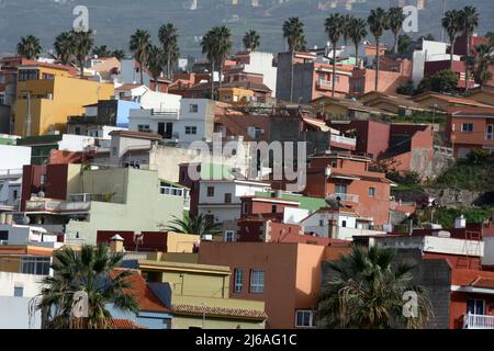 Die Stadt Los Realejos an der Nordküste der spanischen Insel Teneriffa, Kanarische Inseln, Spanien Stockfoto