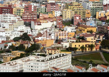 Die Stadt Los Realejos an der Nordküste der spanischen Insel Teneriffa, Kanarische Inseln, Spanien Stockfoto