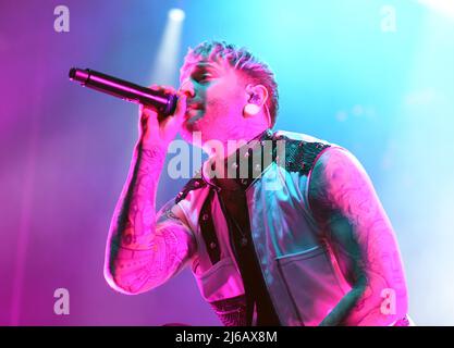 27. April 2022, Norfolk, Virginia, USA: Die Trinity of Terror Tour bringt am 27. April 2022 Ruhm in die Chartway Arena der ALTEN DOMINION UNIVERSITY in Norfolk, Virginia. Â©Jeff Moore (Bildquelle: © Jeff Moore/ZUMA Press Wire) Stockfoto