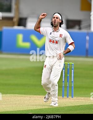 Chelmsford. Vereinigtes Königreich. 28. April 2022. Essex V Northamptonshire. Das Gelände Von Cloud County. Chelmsford. Shane Snater (Essex) am 1. Tag des Spiels von Essex V Northamptonshire LV= Insurance County Championship. Stockfoto