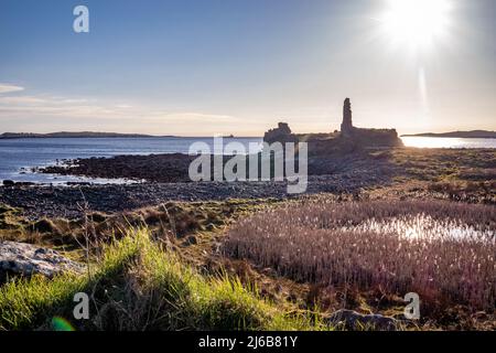 McSwynes Castle befindet sich in St. Johns Point in der Grafschaft Donegal - Irland Stockfoto