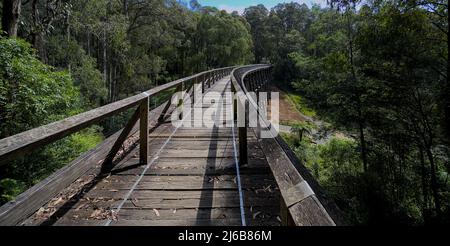 Noojee Wooden Trestle Bridge Stockfoto