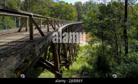 Noojee Wooden Trestle Bridge Stockfoto